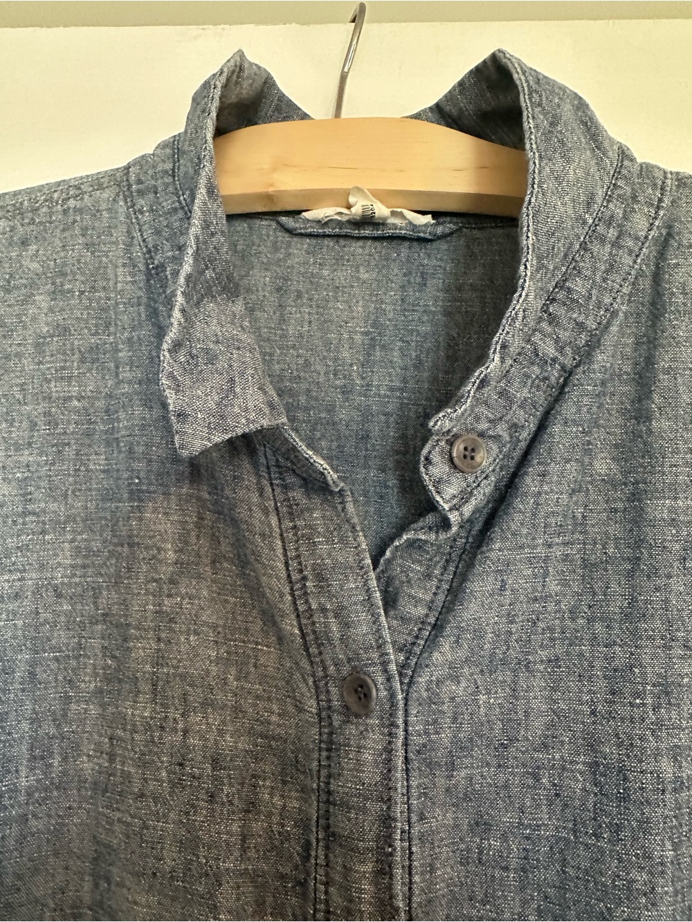 Eileen Fisher chambray -textured Top/dress in Blue sz M
